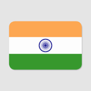 Porte-nom Nom patriotique avec drapeau de l'Inde