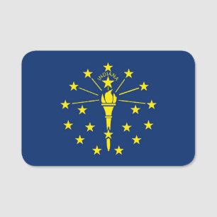 Porte-nom Nom patriotique avec drapeau de l'Indiana, USA
