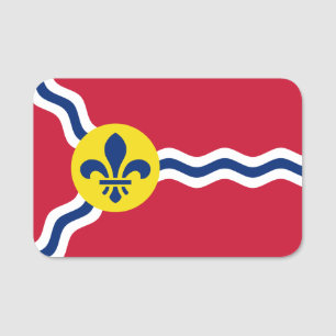Porte-nom Nom patriotique avec drapeau de St. Louis, USA