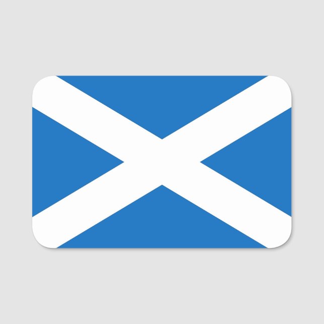 Porte-nom Nom patriotique avec drapeau d'Ecosse (Devant)