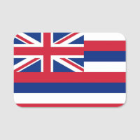 Nom patriotique avec drapeau d'Hawaï, USA