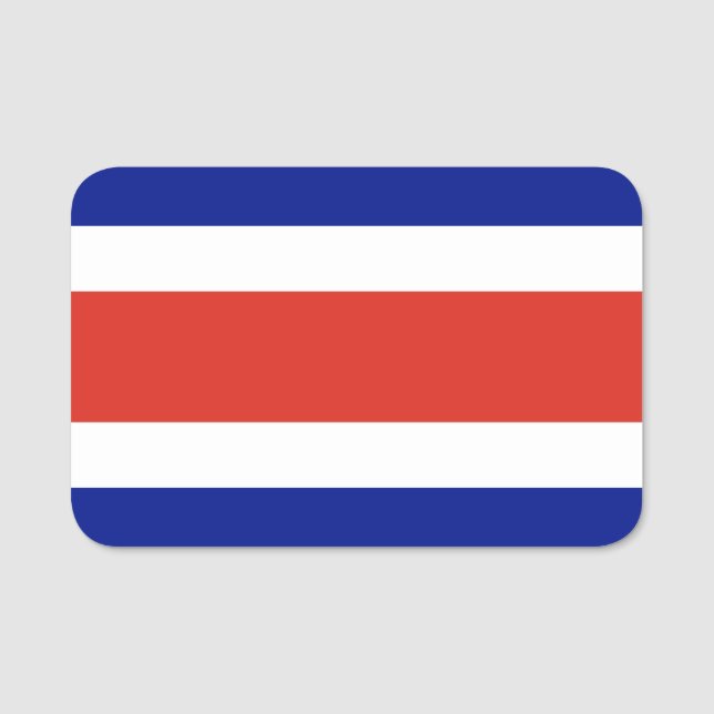 Porte-nom Nom patriotique avec drapeau du Costa Rica (Devant)