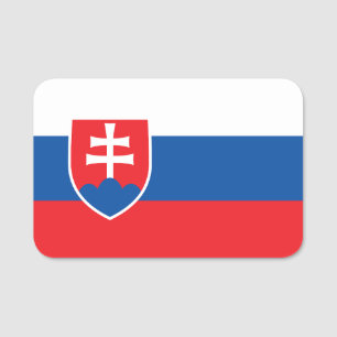 Porte-nom Nom patriotique avec drapeau slovaque
