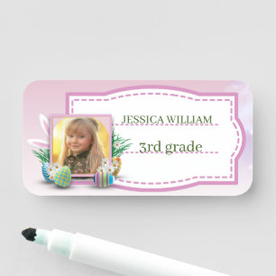 Porte-nom Nom personnalisé et photo 3e grade