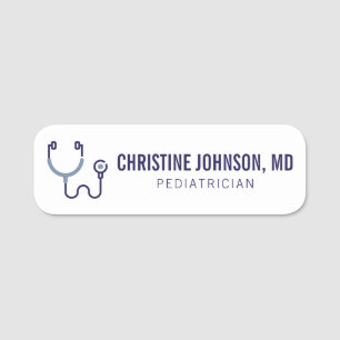 Porte-nom Nom personnalisé  Stethoscope Médicale  Infirmi