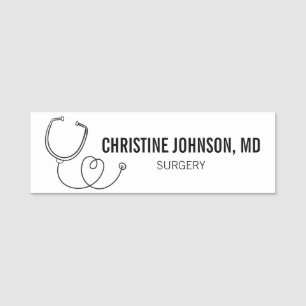 Porte-nom Nom personnalisé  Stethoscope Médicale  Infirmi