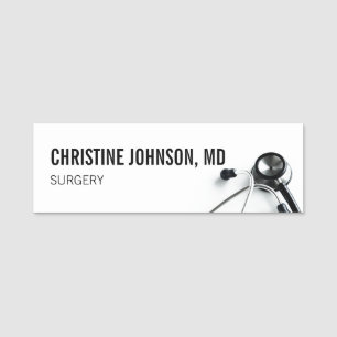 Porte-nom Nom personnalisé Stethoscope Médicale Infirmière