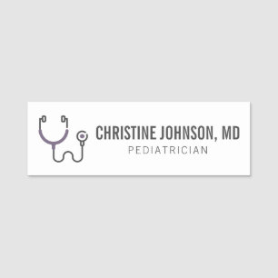 Porte-nom Nom personnalisé Stethoscope Médicale Infirmière