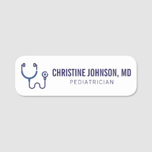 Porte-nom Nom personnalisé Stethoscope Médicale Infirmière