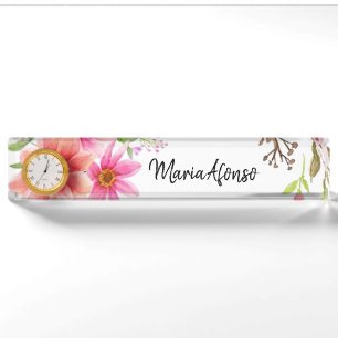 Porte-nom Nom Plate Floral