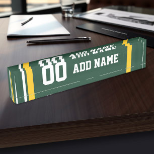 Porte-nom Nombre nommé fait sur commande du Jersey du