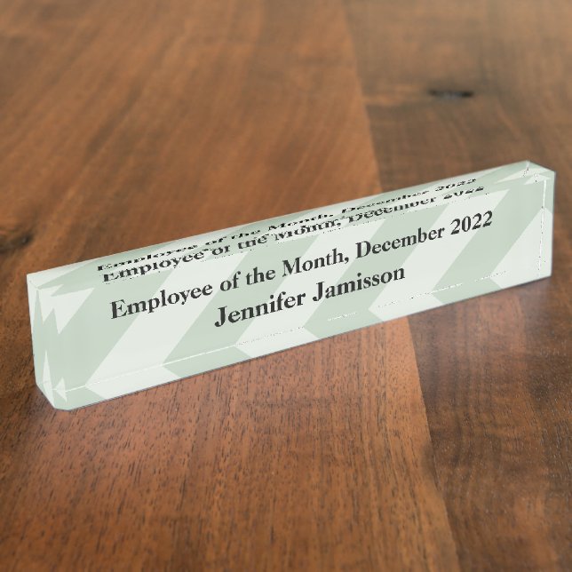 Porte-nom Numéro de dossier acrylique, employé du mois (Taille)