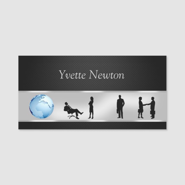 Porte-nom Office Business People World Globe (Devant)