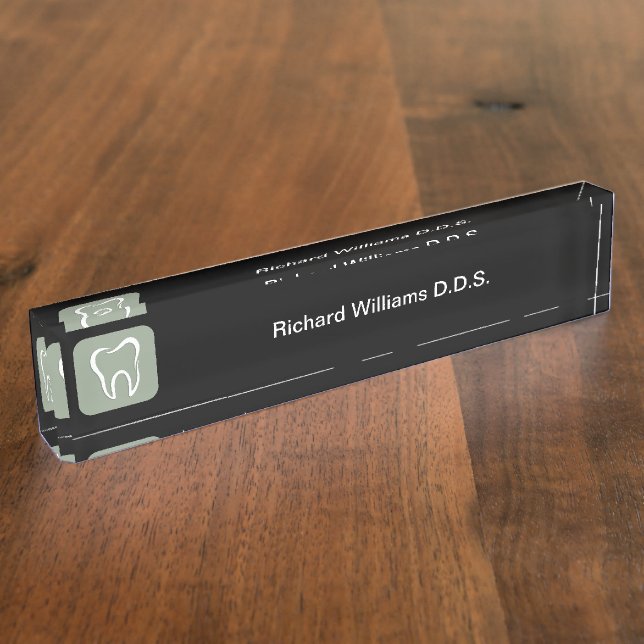 Porte-nom Office Dentiste Conçu Professionnellement (Taille)