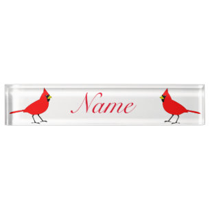 Porte-nom Oiseau cardinal rouge Thunder_Cove