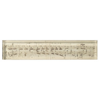 Porte-nom Old Music Notes