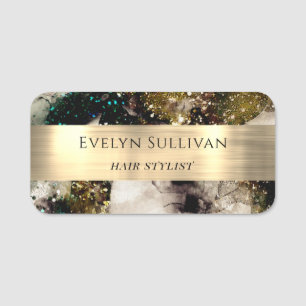 Porte-nom Olive Emerald vert aquarelle nom tag