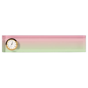 Porte-nom Ombre rose et vert