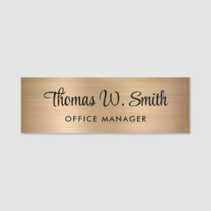 Porte-nom Or professionnel de script moderne