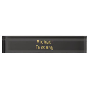 Porte-nom Or professionnel tendance minimaliste Texte person
