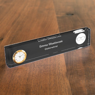 Porte-nom Ordinateur de bureau Optométriste Classé