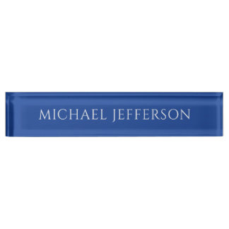 Porte-nom Own Name Plain Blue Color Personalized Custom