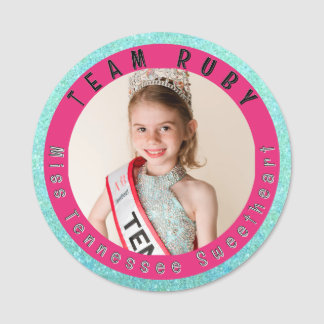 Porte-nom Pageant Button Pin