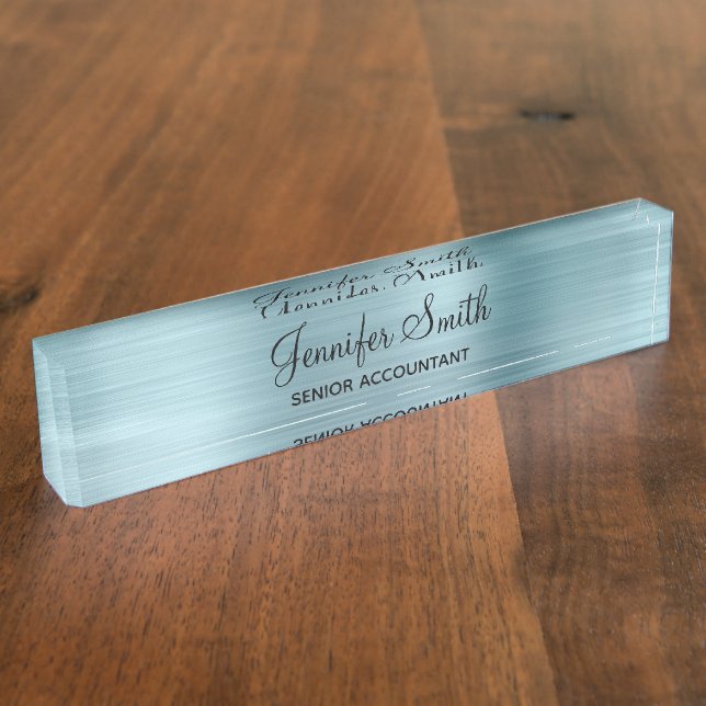 Porte-nom Paillettes Faux Bleu Clair Féminin (Taille)
