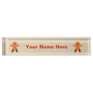 Porte-nom Pain d'épice de Noël Homme Carte d'identité person