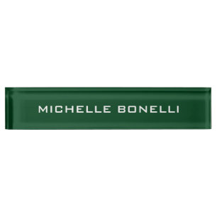 Porte-nom Pakistan Vert minimaliste Plat Lisible Moderne