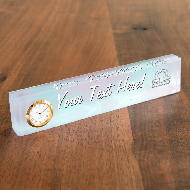 Porte-nom Panneau Libra Mère de style perle (Taille)