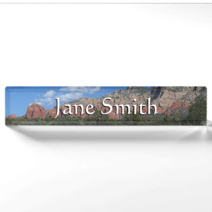 Porte-nom Panorama des rochers rouges à Sedona Arizona