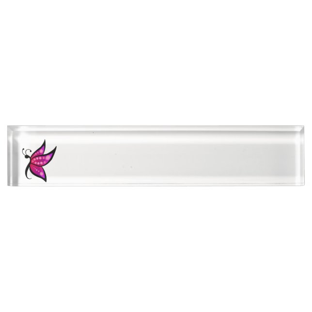 Porte-nom Papillon abstrait (Devant)