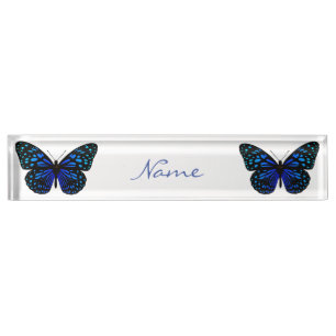 Porte-nom Papillon bleu Thunder_Cove