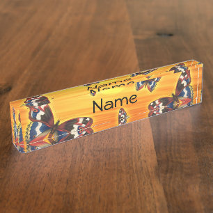 Porte-nom Papillon lumineux