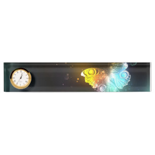 Porte-nom Papillon lumineux et papillons de nuit