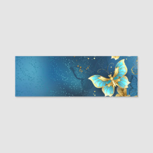 Porte-nom Papillons d'or