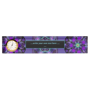 Porte-nom Parapluie violet & coeurs .7