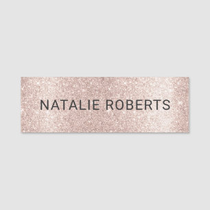 Porte-nom Parties scintillant d'or Blush Rose de luxe Beaut