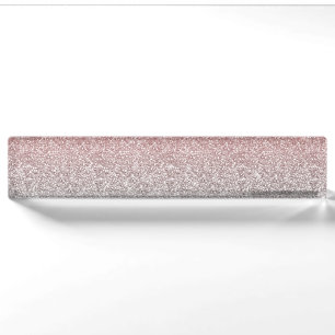 Porte-nom Parties scintillant Girl Rose Gold & Silver Ombre