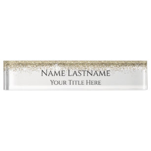 Porte-nom Parties scintillant Gold de l'artiste maquillage
