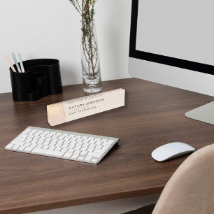 Porte-nom parties scintillant or rose rose girly élégant mod