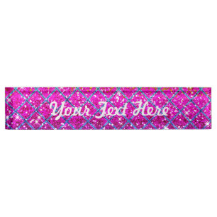 Porte-nom Parties scintillant pourpre Snakeskin