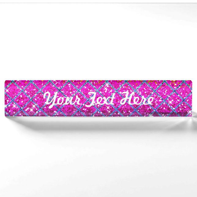 Porte-nom Parties scintillant pourpre Snakeskin (Devant)
