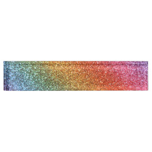 Porte-nom Parties scintillantes intelligentes d'arc-en-ciel