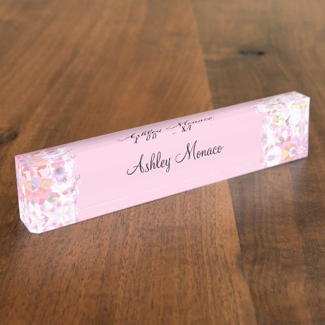 Porte-nom Pastel Colours Dames Monogramme (Taille)
