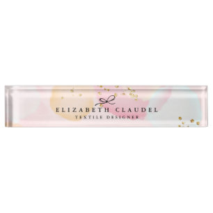 Porte-nom Pastels simples sophistiqués