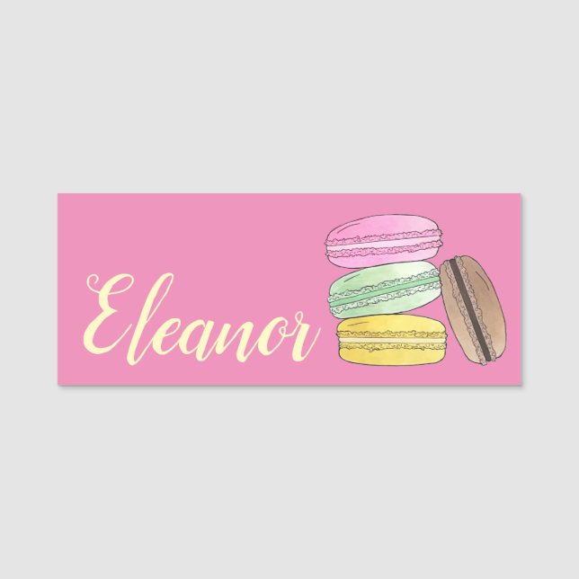 Porte-nom Pâtisserie française Boulangerie de pâtisserie Mac (Devant)