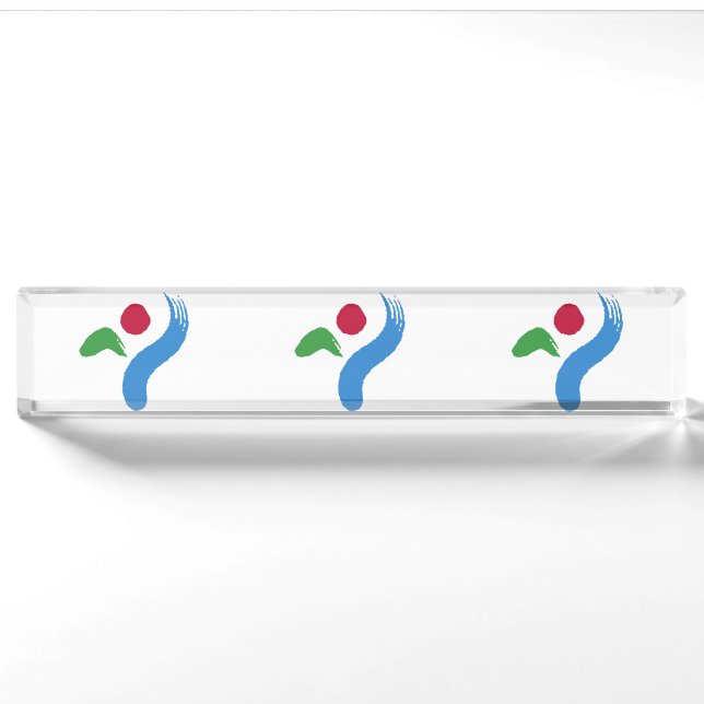 Porte-nom Patriotic desk nameplate with Flag of Seoul (Devant)