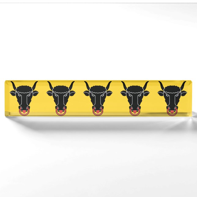Porte-nom Patriotic desk nameplate with Flag of Uri, Swiss (Devant)
